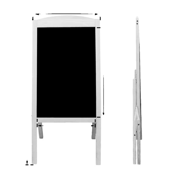 Tavle, Træramme, Bærbart Design,Off-white