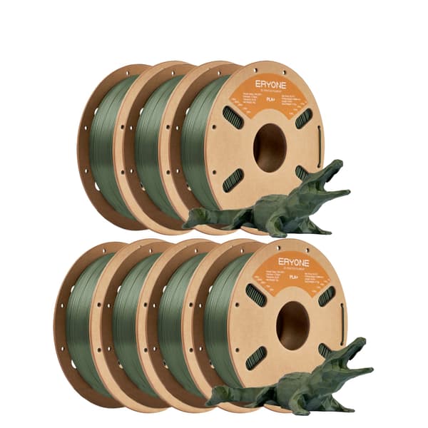 3D-printer filament, PLA-material, 1,75 mm diameter,Hærgrøn-7kg