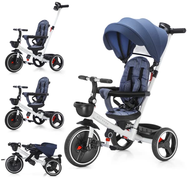 Børnecykel, Justerbart sæde, Sikkerhedsfunktioner,mørkeblå