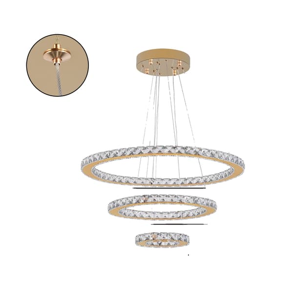 Krona, Dimbar LED-belysning, Elegant Kristalldesign,246JS-WJ, Dimbar fjärrkontroll