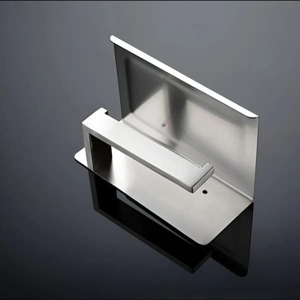 Toiletpapirholder, Rustfrit Stål, Væghængt Hylde,Sølv