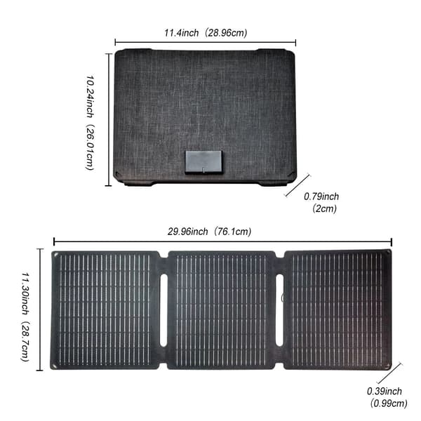 Solarlader, Foldbart Design, Flere Enheds Kompatibilitet,1PCS  35W