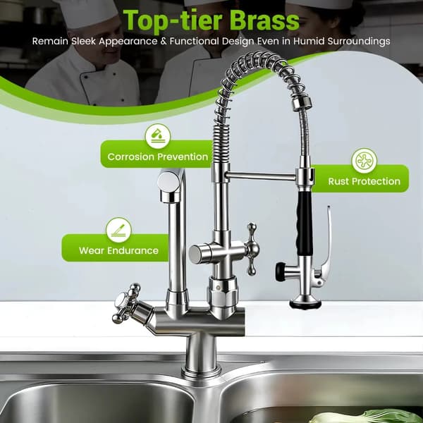 Køkkenvask Sprayer, Messingkonstruktion, Vandbesparende Design,sort