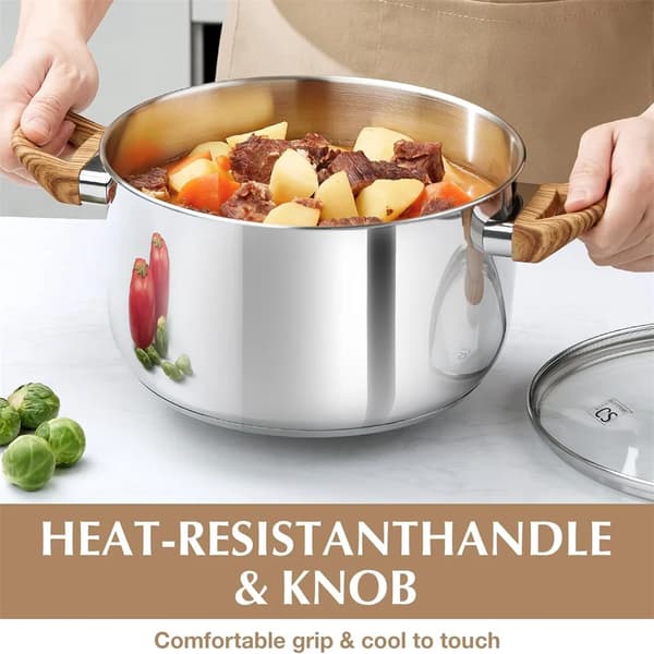 Køkkengrej Sæt, Rustfrit Stål, Induktionskompatibel,10Pcs