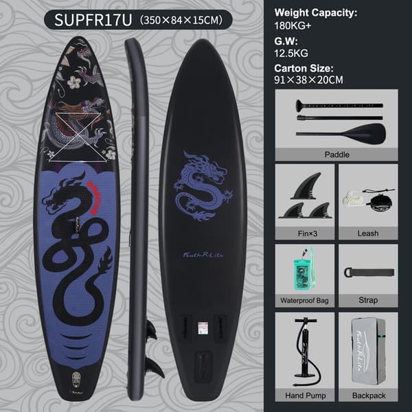 Oppustelig Paddle Board, Holdbart Materiale, Ideel til Vandaktiviteter,SUPFR17U