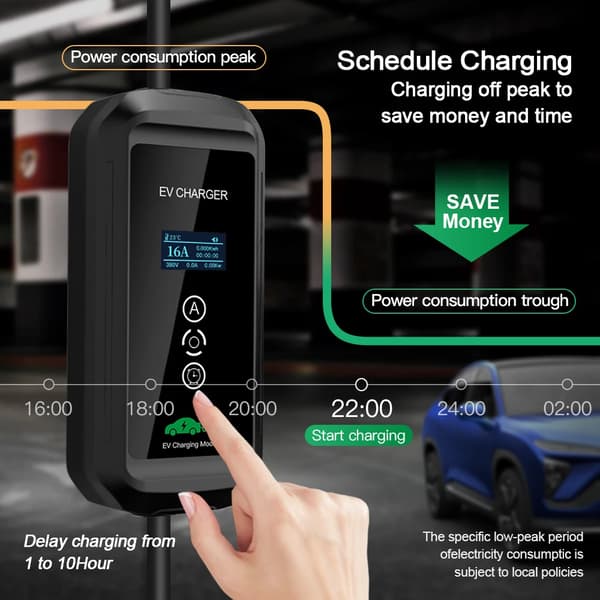 EV-laddare, 11KW effektutgång, justerbar ström,Typ2