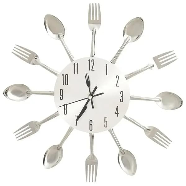Vægur, Aluminium Materiale, Unik Design,Argent