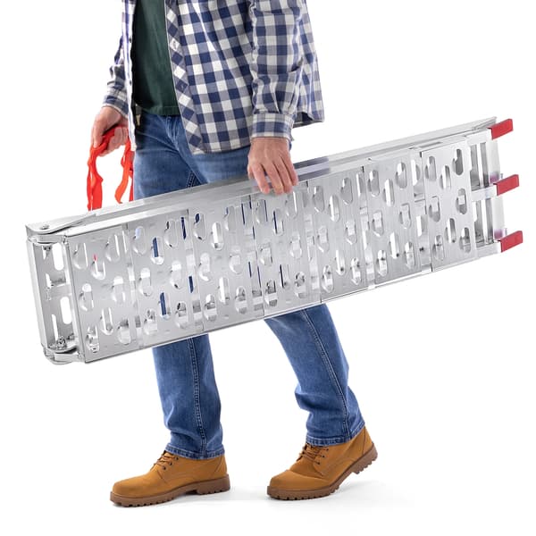 Motorcykelramp, Aluminiumkonstruktion, Fällbar Design,Silver