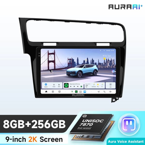Bil Intelligent Skærm, GPS Navigation, Bluetooth Forbindelse,10.1 tommer (Sort)