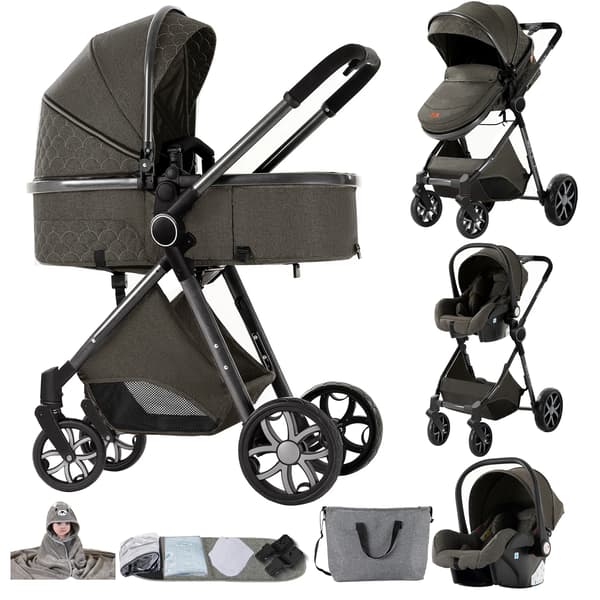 Barnevogn, Letvægts og Bærbar, Multifunktionelt Design,YV9-DEEPGREY1