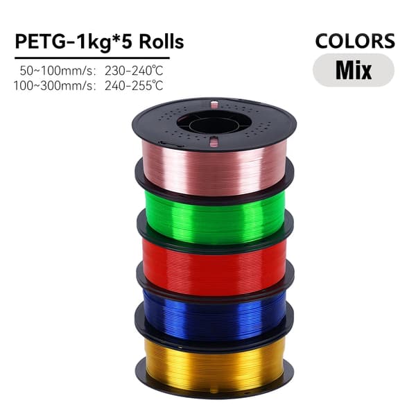 3D-printer filament, PETG-material, 1,75 mm diameter,5KG PETG Mix E