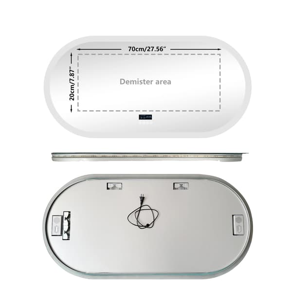 Speglar med belysning, Bluetooth-högtalare, smarta sminkfunktioner,120x60cm