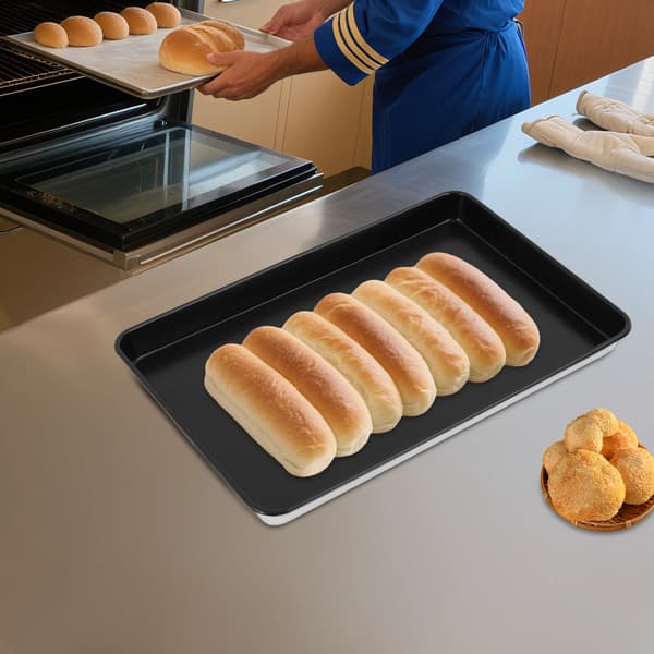 Bagetallerken, Non-Stick Belægning, Holdbart Aluminiumlegering,sort
