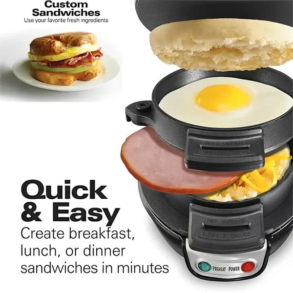 Frukostmaskin, Multifunktionell Matlagning, Non-Stick Plattor,EU, 200796