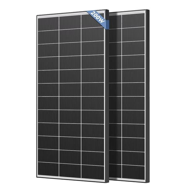 Solpanel, Bifacial Teknik, Hög Effektivitet,200W 2Pcs