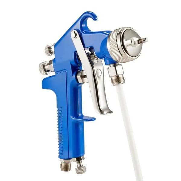 Siphon Malepistol, 1.8mm Dyse, Justerbar Flow Rate,Sølv
