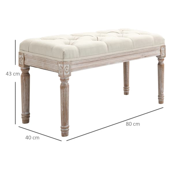 Sängbord, Klädd Design, Robust Trästruktur, Beige