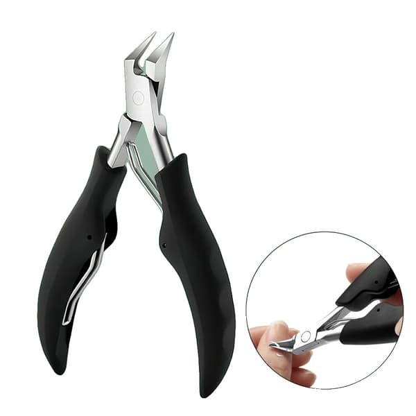 Negleplejeværktøjer, Ergonomisk Design, Holdbart Rustfrit Stål,Sort D