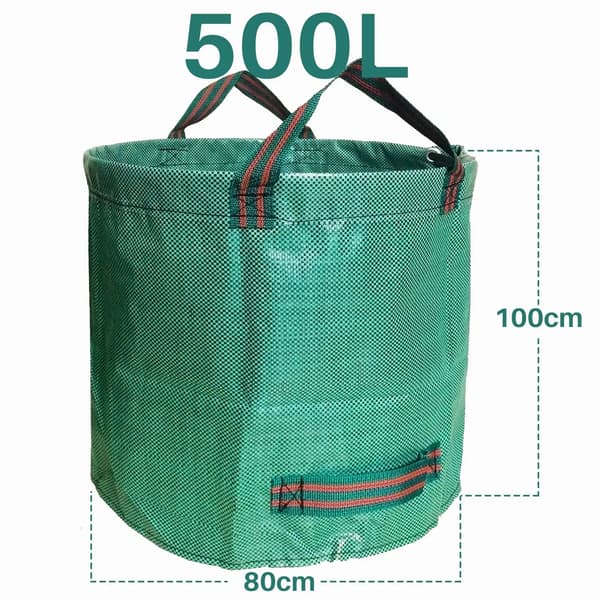 Trädgårdsavfallspåsar, Tungt bruk, Stort kapacitet,500L2PCS