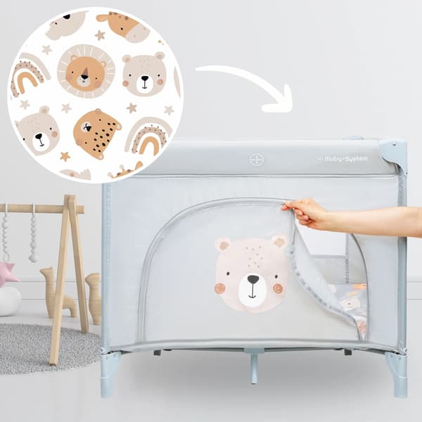 Lekställning, Fällbar Design, Säker för Spädbarn och Småbarn,GRÅ
