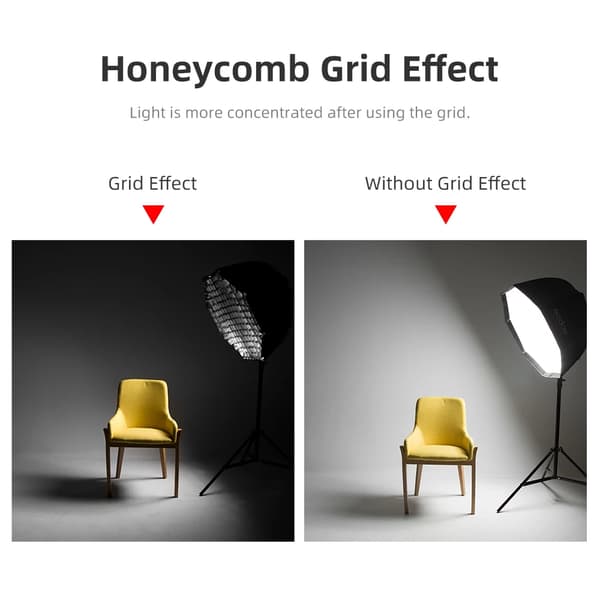 Softbox, Bærbart Design, Effektiv Lysdiffusion,med Gitter, 120cm