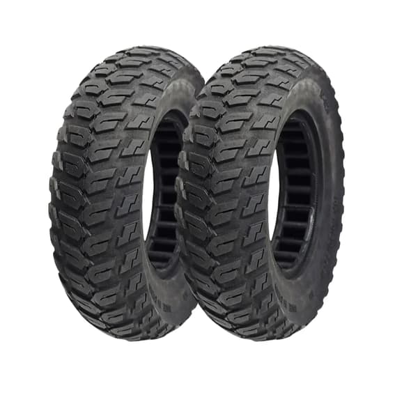 Elfordonsdäck, Allterrängdesign, Robust gummi,2 Solida Hjul 10X3