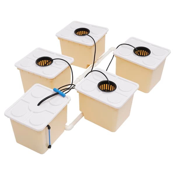 Hydroponisk Spand Kit, 5 Spand System, Dyb Vandskultur,GUL