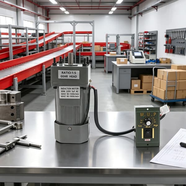 Drivmotor, 90W Effekt, Återkopplingsfunktion,Ingen kontakt