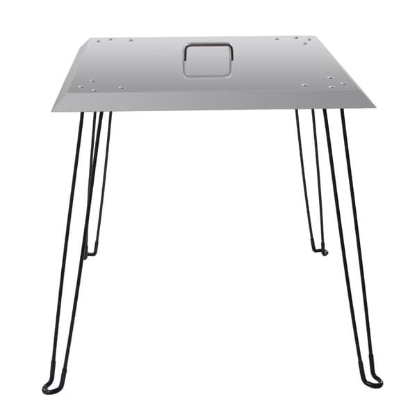 Varmeafleder, Rustfrit Stål, Foldbart Design,Lys Grå