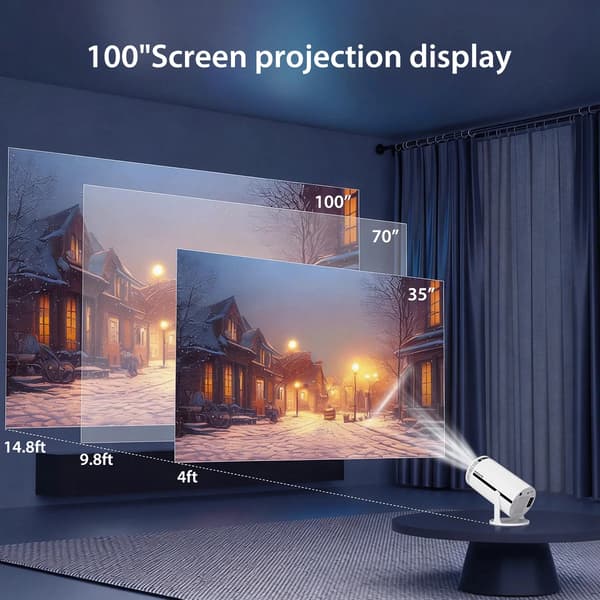 Projektor, 4K Understøttelse, Bluetooth Kompatibel,K10 Pro EU