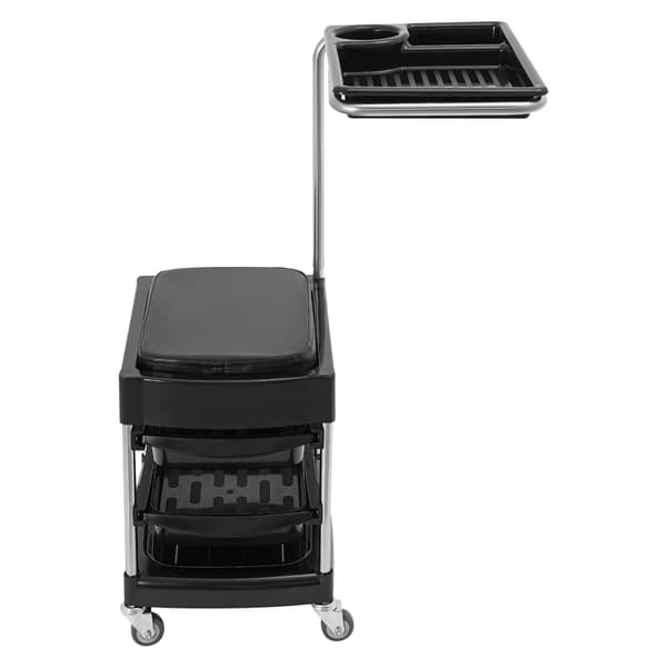 Hårværktøj Rullende Vogn, 3 Niveauer, Mobil Design,sort