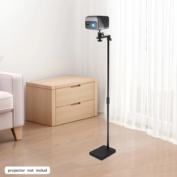 Projektorstand, Justerbar Højde, 360° Rotation,sort