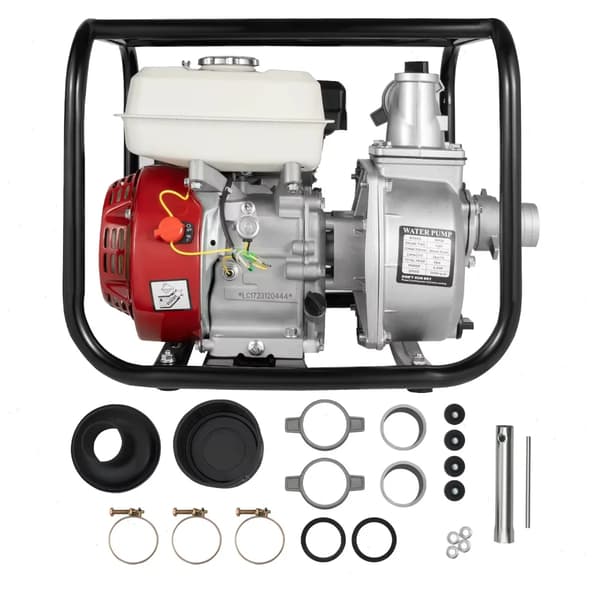 Vattenpump, 4-taktsmotor, hög flödeshastighet,svart