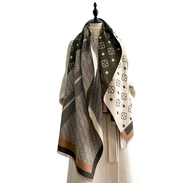 Sjal, Varm Polyester Fabric, Resemöjlighet,armégrön