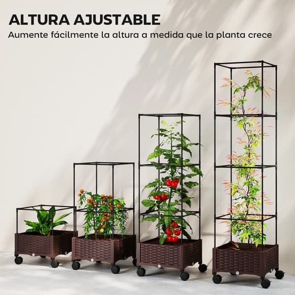 Planter, Hållbar Konstruktion, Estetisk Spaljédesign, Brun