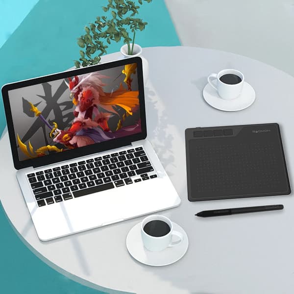 Digital grafiktablet, 8192 trykniveauer, USB-forbindelse,sort