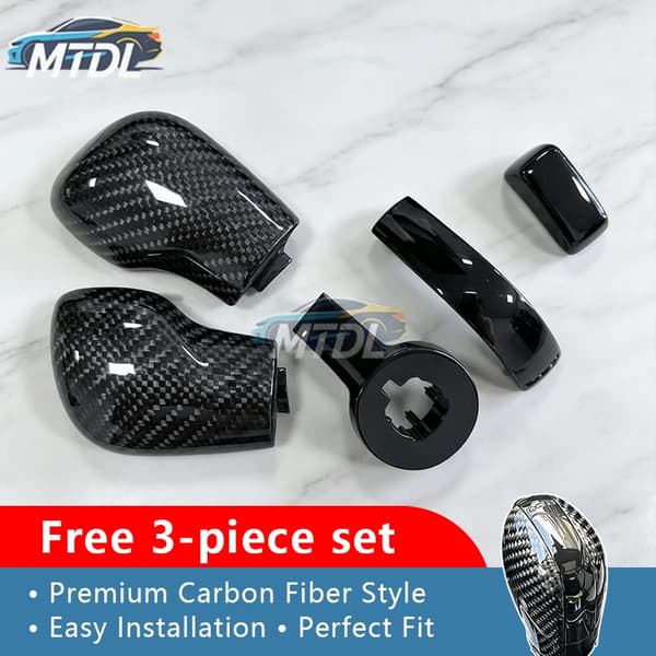 Gear Shift Knob, Carbon Fiber, Ergonomisk Design,sort
