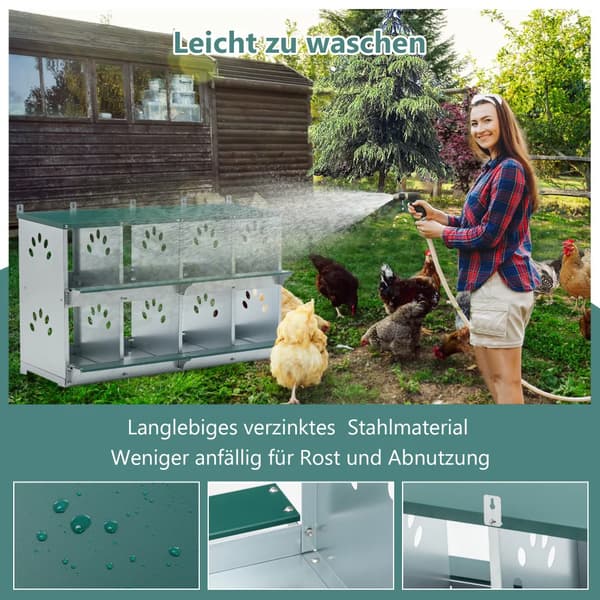 Boxtyp, 8-fackdesign, väggmonterad,armégrön