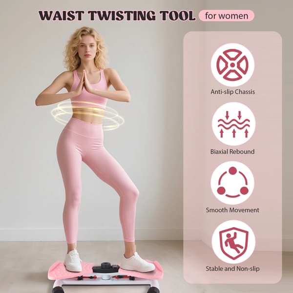 Midjevridande bräda, fotmassagefunktion, hållbar design,Rosa