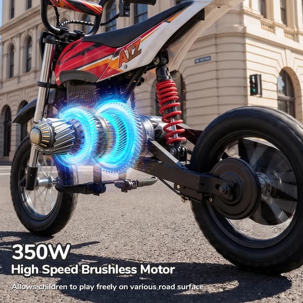 Barn E-Moto Leksak, Säkra Material, Pålitligt Bromssystem,Röd