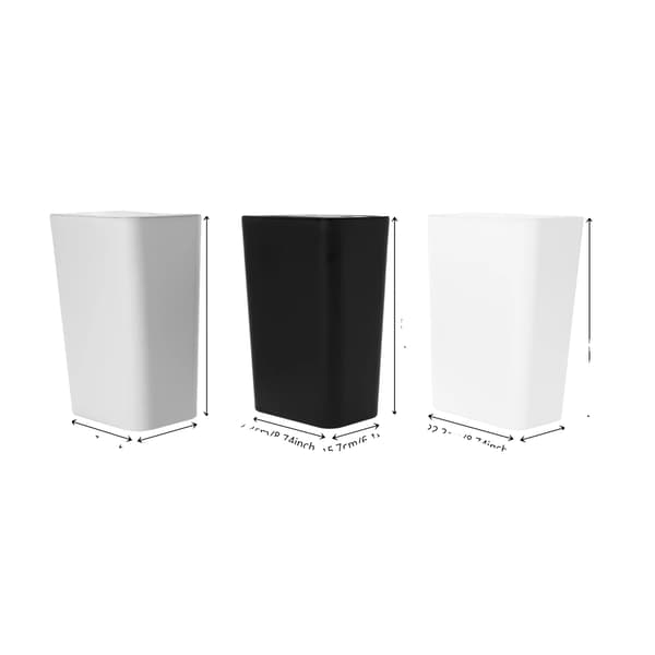 Sopbehållare, Hållbart Material, Kompakt Design,9L, VIT