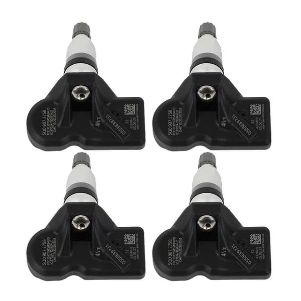 TPMS Sensor Kit, 4 stk, Slidstærk Kontrolenhed,sort
