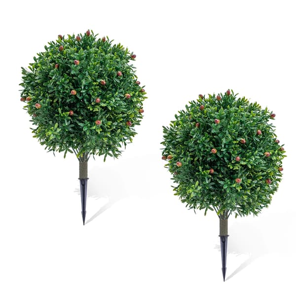 Topiary Kugletræer, Sæt af 2, UV Resistente,Grøn
