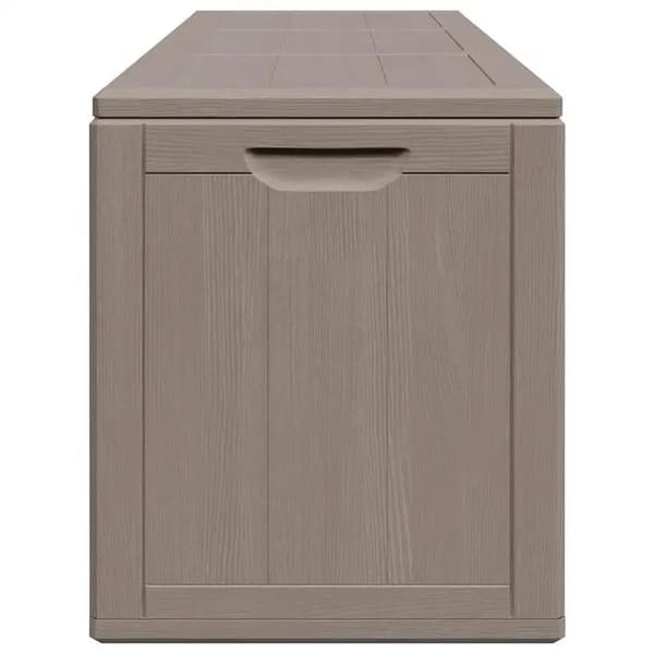 Trädgårdsförvaringslåda, Hållbar Polypropen, Låsbar Design, Brun