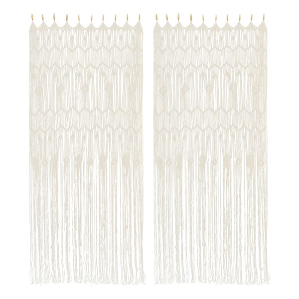 Dörrgardin, Elegant Design, Mångsidig Användning,VIT, W100cm*H200cm
