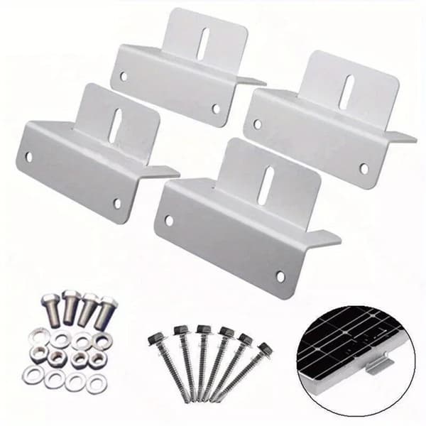 Solpanelfästen, Lättviktsaluminium, Enkel installation,16Pcs Set