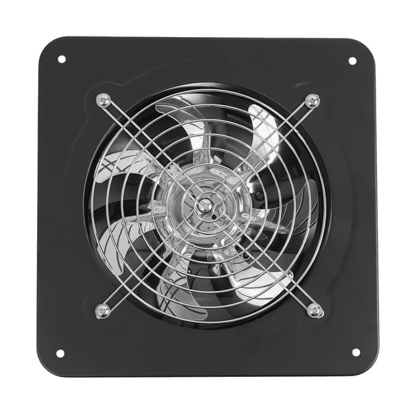 Afbudsventilator, væg- og vinduesmontering, stille drift,sort
