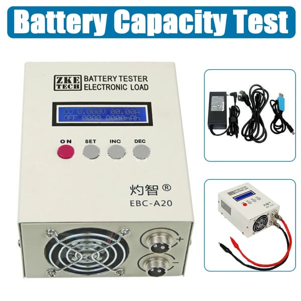 Batterikapacitetstestare, LCD-display, 85W effekt,VIT