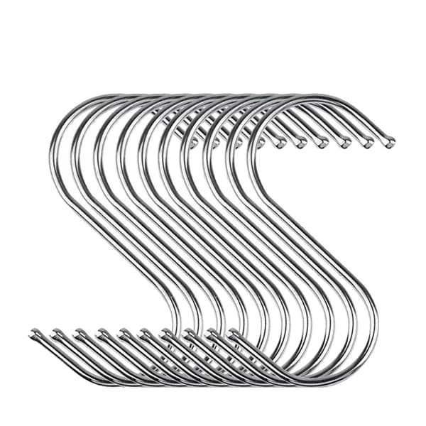 Hængende kroge, S-formet design, holdbart rustfrit stål,7cm, 50stk-a