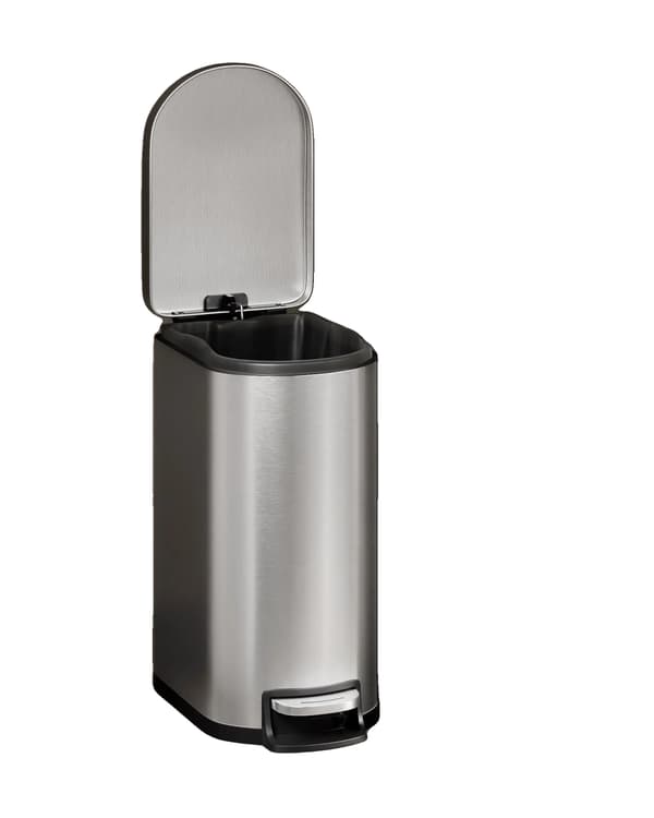 Soptunna, Rostfritt Stål, Handsfree Funktion, Silver